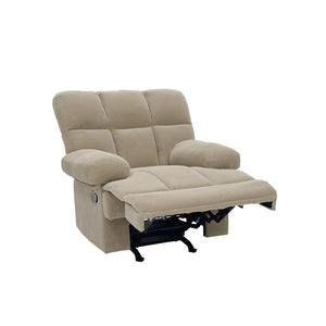 English Elm Modern Nubby Fabric Rocker Recliner with Pull Tab for Living Room Comfort Camel W5568P524851