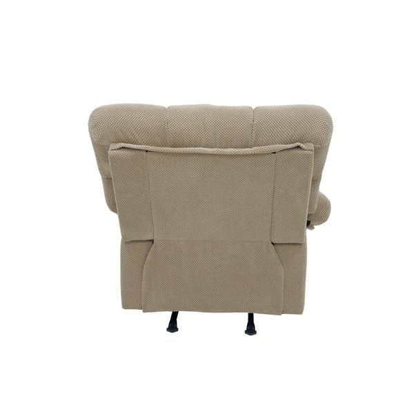 English Elm Modern Nubby Fabric Rocker Recliner with Pull Tab for Living Room Comfort Camel W5568P524851