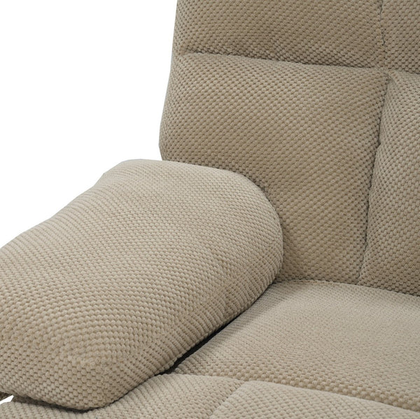 English Elm Modern Nubby Fabric Rocker Recliner with Pull Tab for Living Room Comfort Camel W5568P524851