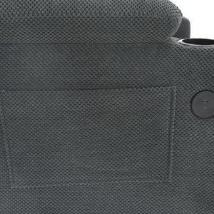 English Elm Accent Chair Ottoman Set Convertible Sleeper with USB Charging and Cup Holders Dark Gray W5568P536594