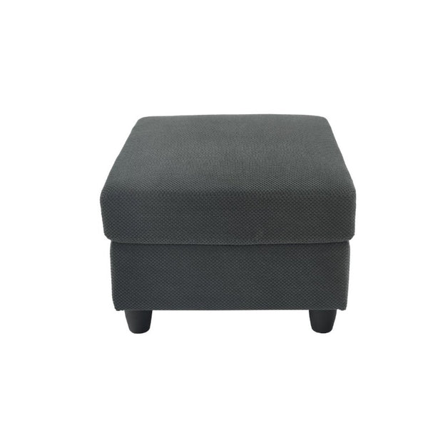 English Elm Accent Chair Ottoman Set Convertible Sleeper with USB Charging and Cup Holders Dark Gray W5568P536594