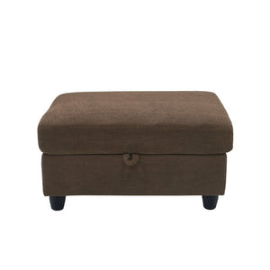 English Elm Accent Chair Ottoman Set Convertible Sleeper with USB Charging and Cup Holders Coffee W5568P536595