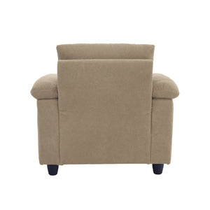 English Elm Accent Chair Ottoman Set Convertible Sleeper with USB Charging and Cup Holders Camel W5568P536596