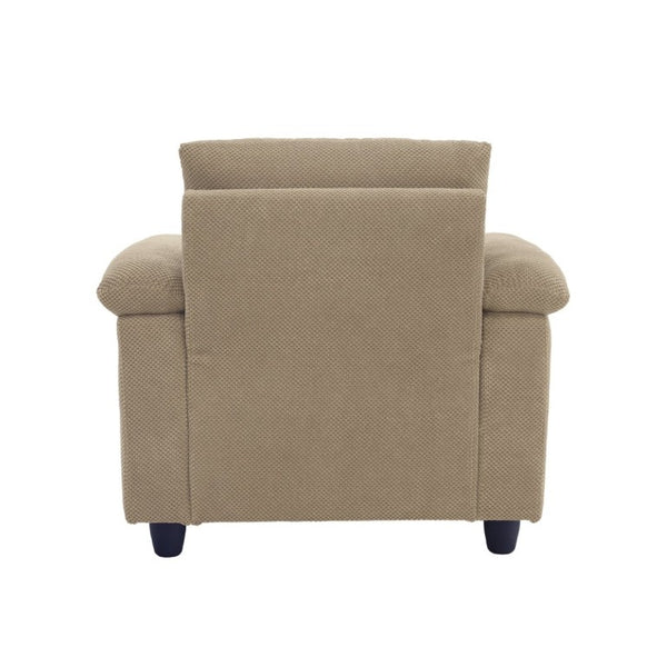 English Elm Accent Chair Ottoman Set Convertible Sleeper with USB Charging and Cup Holders Camel W5568P536596