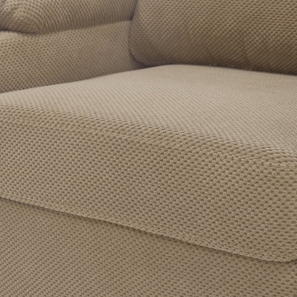 English Elm Accent Chair Ottoman Set Convertible Sleeper with USB Charging and Cup Holders Camel W5568P536596