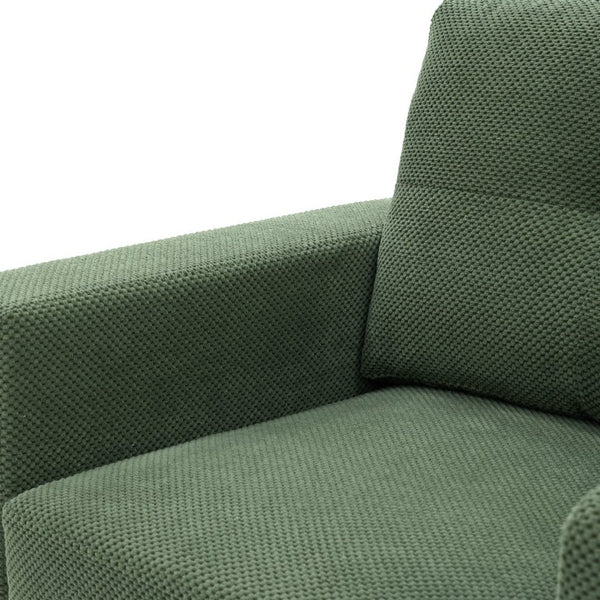 English Elm Degree Swivel Accent Chair with Tufted Back Square Arms and Lumbar Support for Any Room Dark Green W5568P540309