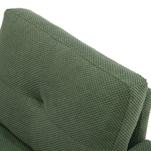 English Elm Degree Swivel Accent Chair with Tufted Back Square Arms and Lumbar Support for Any Room Dark Green W5568P540309