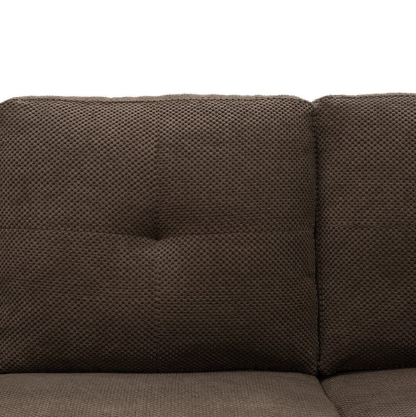 English Elm Sleeper Sectional with Storage Chaise Tufted Polyester L-shape Sofa Bed for Apartments Coffee W5568S00042