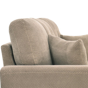 English Elm Sleeper Sectional with Storage Chaise Tufted Polyester L-shape Sofa Bed for Apartments Camel W5568S00043