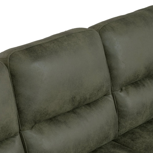 English Elm Modern Foil Fabric Three Seat Sofa with Metallic Sheen Padded Arms for Living Rooms Olive Green W5568S00047