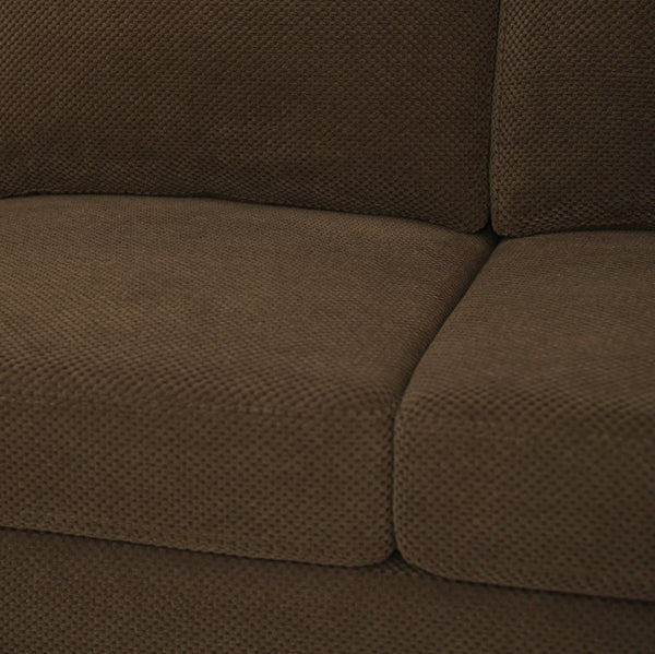 English Elm Nubby Textured Woven Sectional Sofa with Wraparound Dual Chaise for Living Rooms Coffee W5568S00054