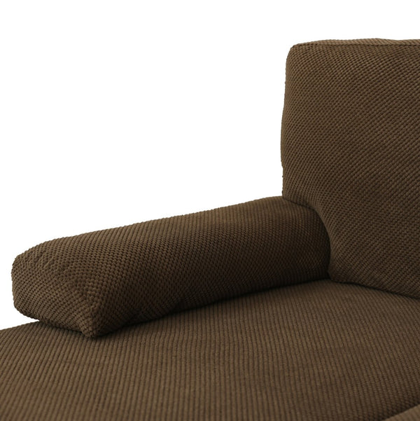 English Elm Nubby Textured Woven Sectional Sofa with Wraparound Dual Chaise for Living Rooms Coffee W5568S00054