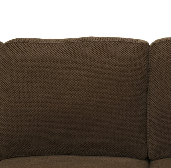 English Elm Nubby Textured Woven Sectional Sofa with Wraparound Dual Chaise for Living Rooms Coffee W5568S00054