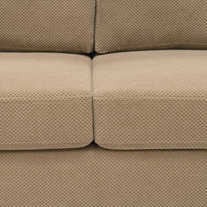 English Elm Nubby Textured Woven Sectional Sofa with Wraparound Dual Chaise for Living Rooms Camel W5568S00055