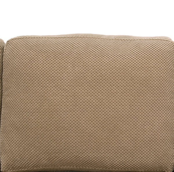 English Elm Nubby Textured Woven Sectional Sofa with Wraparound Dual Chaise for Living Rooms Camel W5568S00055