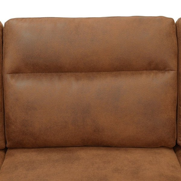 English Elm 82.5 Inch L-Shaped Sleeper Sectional with Storage Chaise and Convertible Pull-Out Bed Light Brown W5568S00069