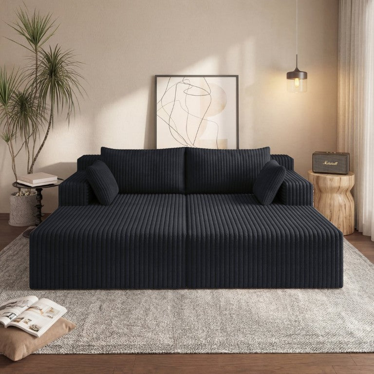 English Elm Cloud Modular Sectional Sofa Plush Corduroy Upholstery Deep Seat Lounge Living Room W5571P450560