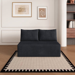 English Elm Modular Cloud Sectional Sleeper Sofa Corduroy Upholstered Sink-In Living Room Couch W5571P450572