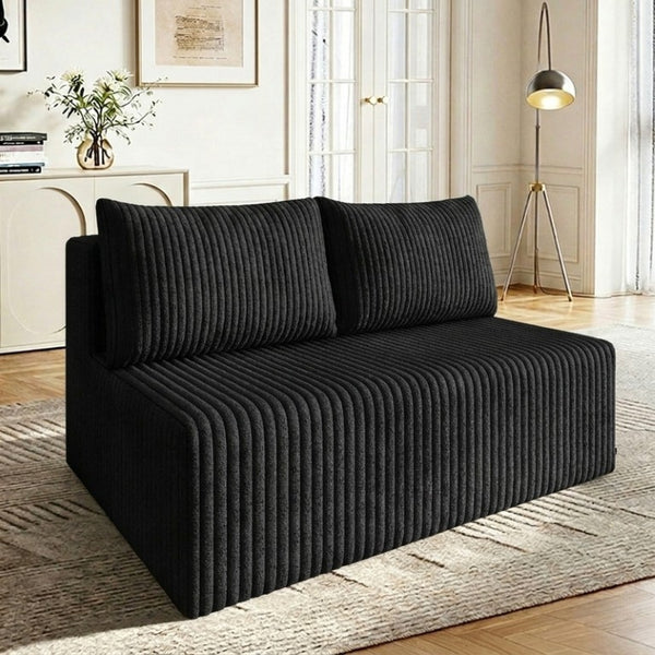 English Elm Modular Cloud Sectional Sleeper Sofa Corduroy Upholstered Sink-In Living Room Couch W5571P450572