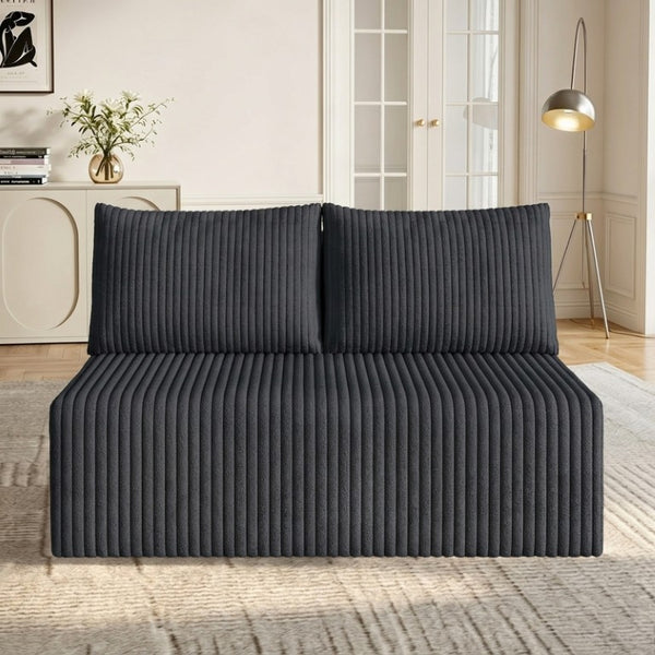 English Elm Modular Cloud Sectional Sleeper Sofa Corduroy Upholstered Sink-In Living Room Couch W5571P450572