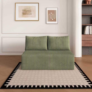 English Elm Modular Cloud Sectional Corduroy Sofa with Deep Seating for Casual Living Rooms Army Green 51.2 L x 35.8 W x 25 H W5571P450575