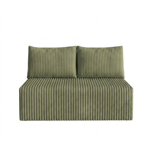 English Elm Modular Cloud Sectional Corduroy Sofa with Deep Seating for Casual Living Rooms Army Green 51.2 L x 35.8 W x 25 H W5571P450575
