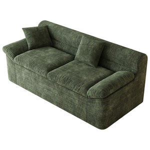English Elm 71 Inch Chenille Modular Sectional Sofa Deep Lounge Seating for Apartment Living Room Antique Green W5571P529306