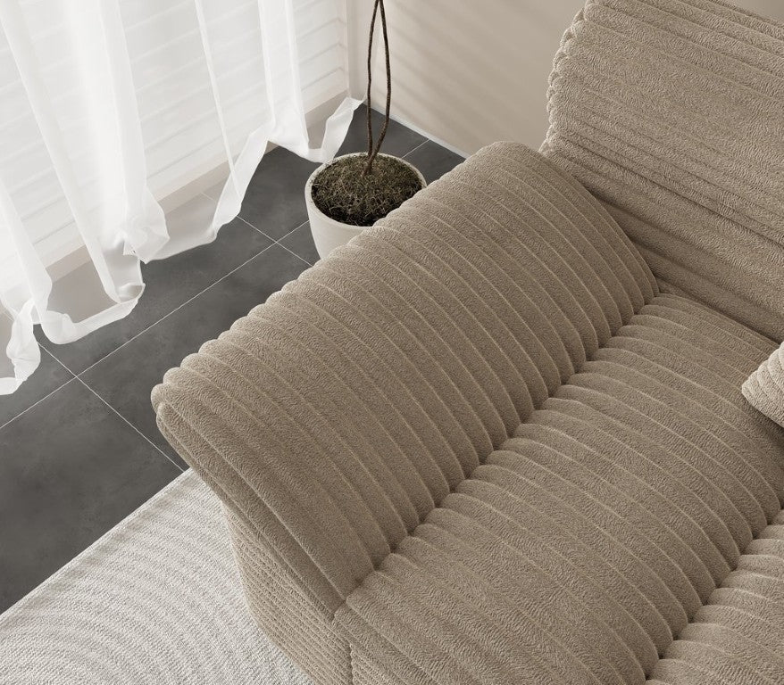 English Elm Single-Seat Corduroy Floor Sofa Plush Low Profile Lounge Chair for Modern Living Spaces W5571P541406
