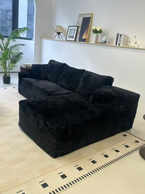 English Elm New Frameless Cloud Sectional Sofa with L Shaped Chaise High Density Foam Living Room Right Corner W5572P497732