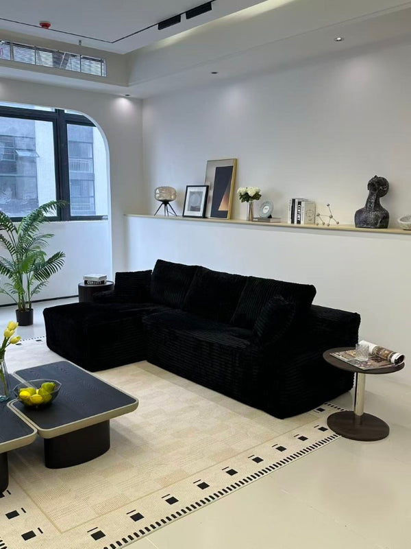 English Elm New Frameless Cloud Sectional Sofa with L Shaped Chaise High Density Foam Living Room Left Corner W5572P499392