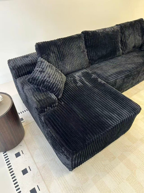 English Elm New Frameless Cloud Sectional Sofa with L Shaped Chaise High Density Foam Living Room Left Corner W5572P499392