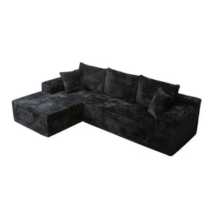 English Elm New Frameless Cloud Sectional Sofa with L Shaped Chaise High Density Foam Living Room Left Corner W5572P499392