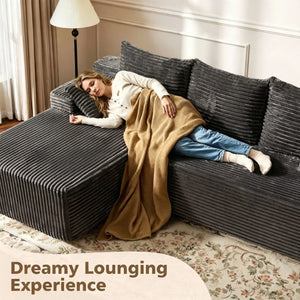 English Elm Modular Cloud Sofa Frameless Foam Sectional for Minimalist Living Room Lounge W5572P518117