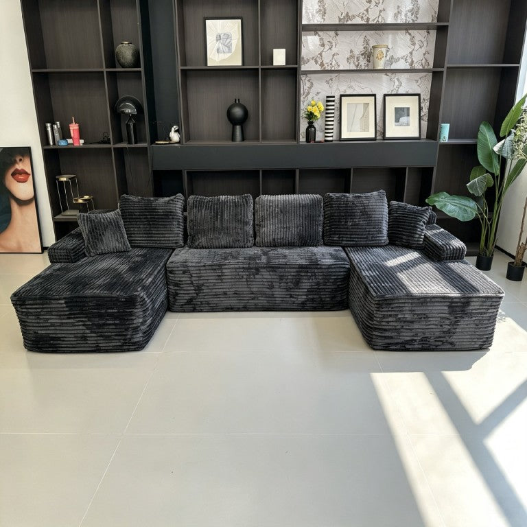 English Elm New Modular U-Shape Cloud Sectional Sofa Frameless Foam Lounger for Living Room W5572S00002