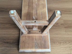English Elm 55 Inch Solid Rubberwood Trestle Bench Farmhouse Entryway Dining Seat with Open Storage W5599P512752