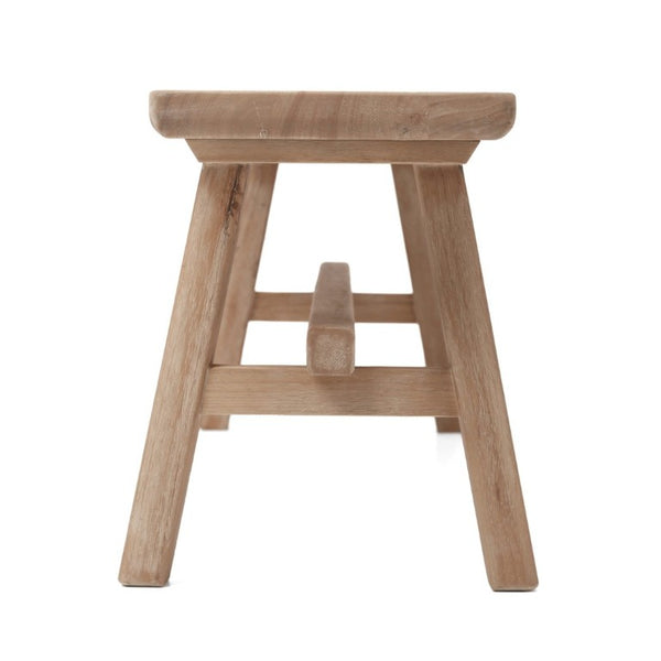 English Elm Solid Rubberwood Farmhouse Bench with Matte Grain Finish for Entryway or Bedroom W5599P512774