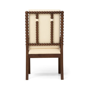 English Elm Set of 2 Rubberwood Upholstered Dining Chairs Ergonomic Cushioned Modern Kitchen Seating W5599P513115