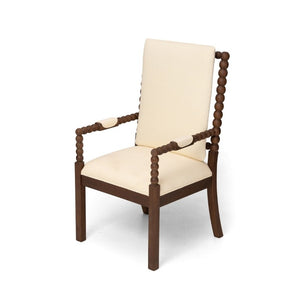 English Elm Set of 2 Rubberwood Upholstered Dining Chairs Ergonomic Cushioned Modern Kitchen Seating W5599P513115