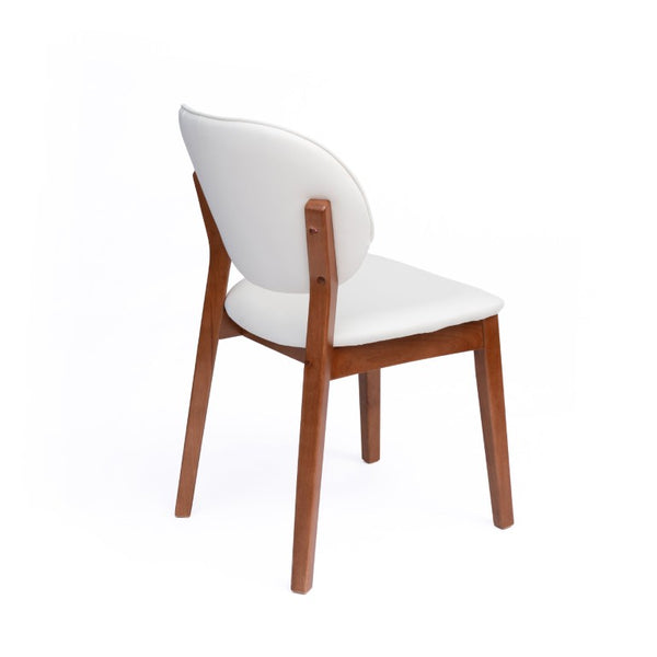 English Elm Mid‑century Modern Dining Chair Set with Walnut Legs and Cushioned Ergonomic Backrest W5599P547504