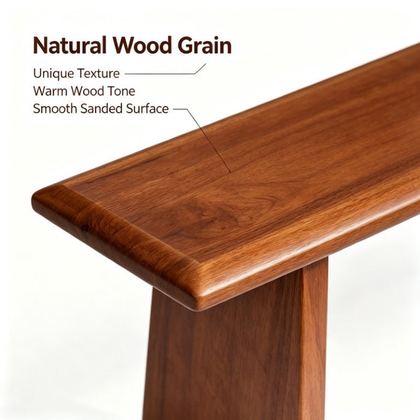 English Elm Solid Wood Farmhouse Bench Handcrafted Slab Leg Natural Grain Entryway Dining Seat W5599P552011