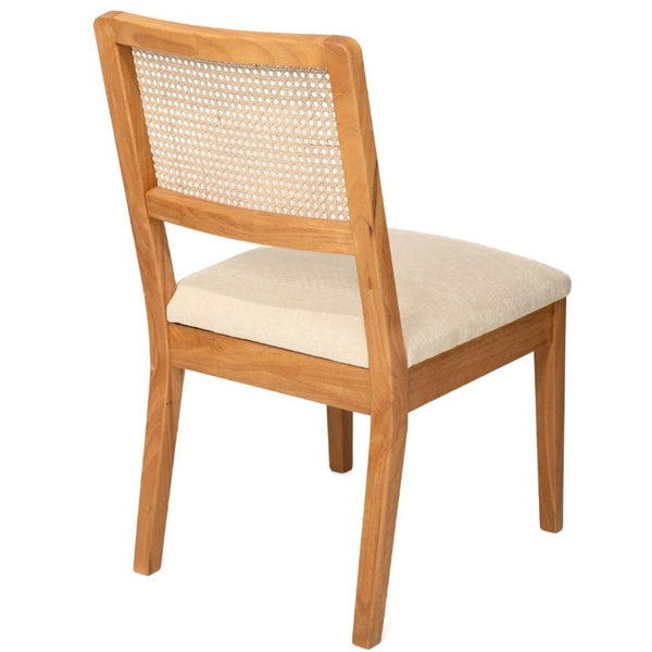 English Elm 5-Piece French Country Round Extendable Dining Set with Solid Wood and Rattan Chairs W5599S00009