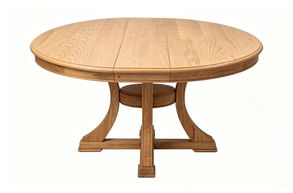 English Elm Solid Rubberwood Extendable Dining Set with Woven Back Chairs Oak Finish 5 Piece W5599S00018