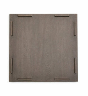 English Elm 31.89 Square Ash Veneer Coffee Table with Sculpted Geometric Relief and Hidden Storage W5608P454925