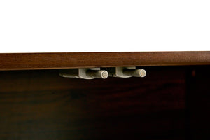 English Elm 60 Inch Ash Veneer Sideboard with Sculptural 3D Door Fronts and Push Open Storage Walnut W5608P506597