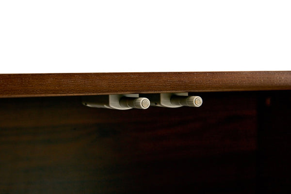 English Elm 60 Inch Ash Veneer Sideboard with Sculptural 3D Door Fronts and Push Open Storage Walnut W5608P506597