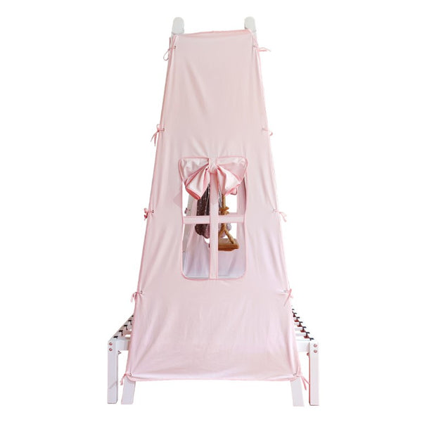 English Elm Twin Steel House Bed with Swing Hammock and Rings Playhouse Frame for Kids W5635P487821