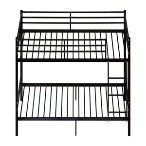 English Elm Bunk Bed Twin Over Steel Frame Convertible Split Design with Safety Guardrail W5635P491916