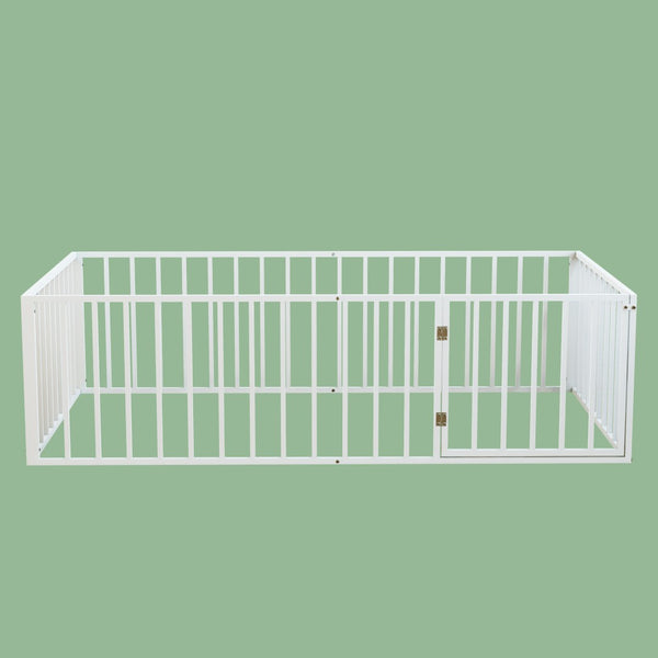 English Elm Metal Platform Bed with Steel Slat Base and Under Storage for Minimalist Bedrooms W5635P500189