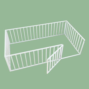 English Elm Metal Platform Bed with Steel Slat Base and Under Storage for Minimalist Bedrooms W5635P500189