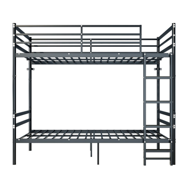English Elm Bunk Bed Twin Over Iron Frame Space Saving Kids and Teen Bedroom Sleeper W5635P505604